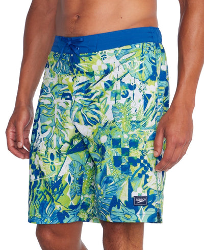 Speedo Printed Bondi Basin 9" Boardshorts - Harlequin Green