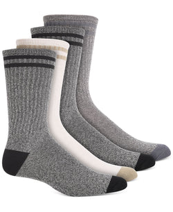 Sun + Stone Sun + Stone 4-pk. Double Stripe Crew Socks Tan thumbnail 1