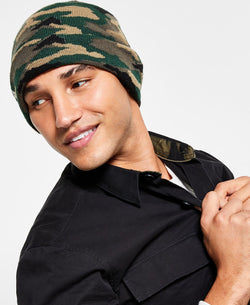 Sun + Stone Sun + Stone Mid-camo Beanie Green Camo thumbnail 1