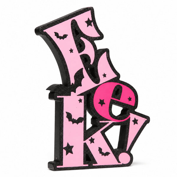 Sweet & Spooky Pink “SPOOKY” Tabletop Sign