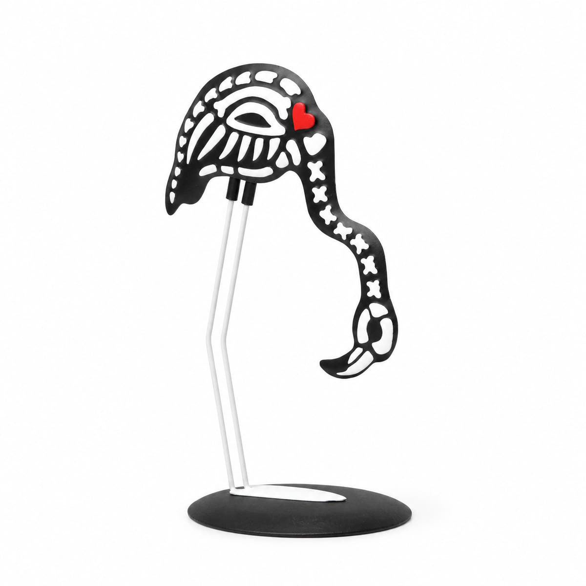 Sweetheart Skeleton Flamingo Halloween Tabletop Décor