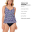 Swim Solutions Jewels Printed Tiered Tummy Control One-piece Swimsuit Jewels