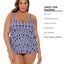 Swim Solutions Plus Jewels Printed Tiered Tummy Control Fauxkini One-piece Swimsuit Jewels