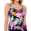 Swim Solutions Princess-seam Tankini Top Black Deco Floral