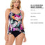 Swim Solutions Princess-seam Tankini Top Black Deco Floral