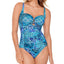 Swim Solutions Santorini Printed Strappy-front Tummy Control One-piece Swimsuit Santorini