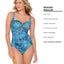 Swim Solutions Santorini Printed Strappy-front Tummy Control One-piece Swimsuit Santorini