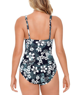 Swim Solutions Sea Confetti Printed Tummy Control One-piece Swimsuit Sea Confetti thumbnail 2