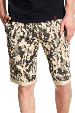 Tailored Recreation Premium Beige Side Pocket Camo Print Short thumbnail 1