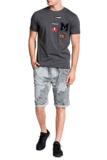 Tailored Recreation Premium Grey Honeycomb Printed Short