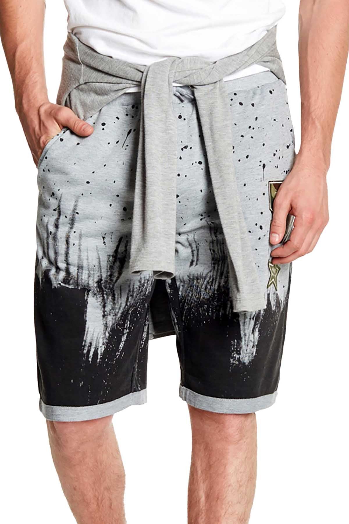 Tailored Recreation Premium Grey Splatter Patch Short