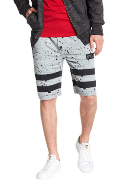 Tailored Recreation Premium Grey Splatter Striped Short thumbnail 3