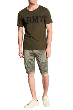 Tailored Recreation Premium Olive Honeycomb Printed Short thumbnail 2