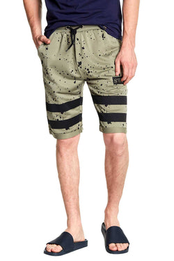 Tailored Recreation Premium Olive Splatter Striped Short thumbnail 2