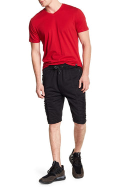 Tailored Recreation Premium Solid Black Moto Fleece Short thumbnail 3