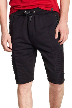 Tailored Recreation Premium Solid Black Moto Fleece Short thumbnail 1