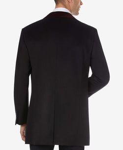 Tallia Overcoat With Contrast Velvet Top Collar Black thumbnail 2