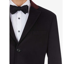 Tallia Overcoat With Contrast Velvet Top Collar Black thumbnail 4