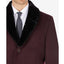 Tallia Overcoat With Removable Sherpa Collar Wine