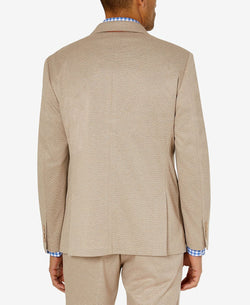 Tallia Slim-fit Knit Suit Jacket Cream thumbnail 2