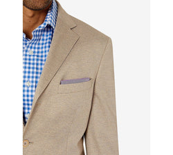Tallia Slim-fit Knit Suit Jacket Cream thumbnail 3