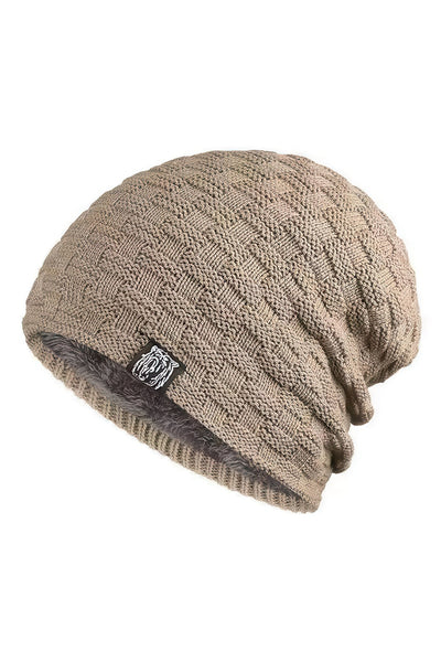 Tan Cozy Bear Slouch Beanie