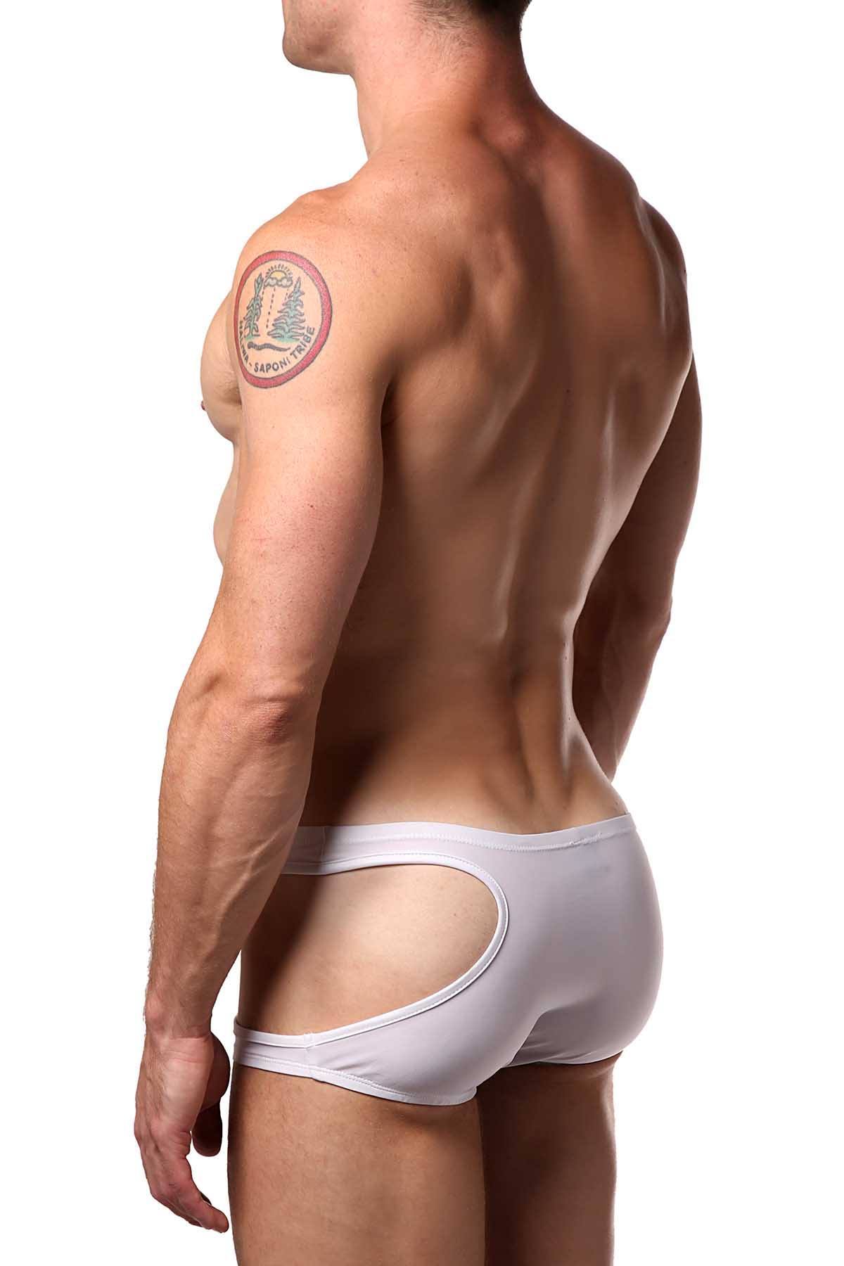 Tartarus White Cut-Out Brief