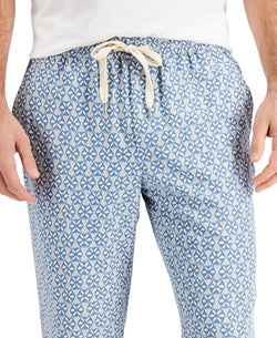Tasso Elba Medallion Print Drawstring Pants Grey Combo thumbnail 3