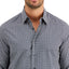 Tasso Elba Stretch Medallion-print Shirt Blue Combo
