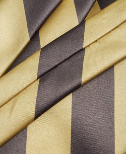 Tayion Collection Brown Gold Stripe Tie thumbnail 2