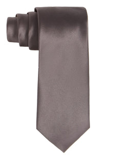 Tayion Collection Brown Solid Tie thumbnail 1