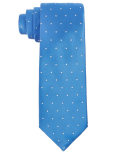 Tayion Collection Royal Blue & White Dot Tie thumbnail 1