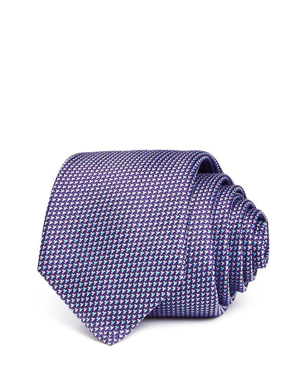 Ted Baker Micro Tick Silk Skinny Tie Purple