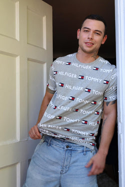Th Modern Essentials Tommy Hilfiger Modern Essentials Logo-print Sleep Shirt Grayheather thumbnail 4