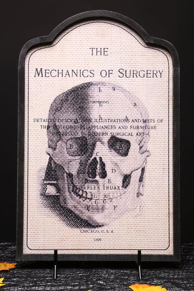The Mechanics of Surgery Wall Sign – Vintage Anatomy Decor