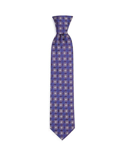 The Men's Store Baroque Medallion Silk Classic Tie Purple thumbnail 2