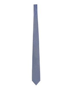 The Men's Store Chainlink Silk Classic Tie Navy thumbnail 2