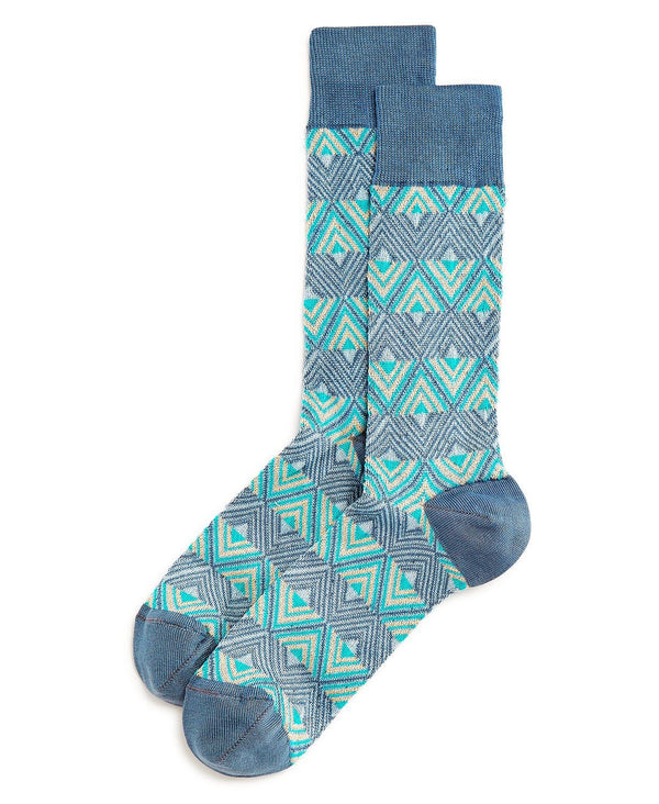 The Men's Store Diamond Socks Navy