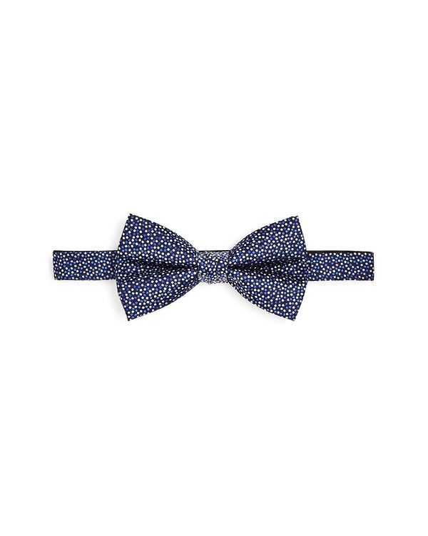 The Men's Store Dotted Silk Pre-tied Bowtie Navy