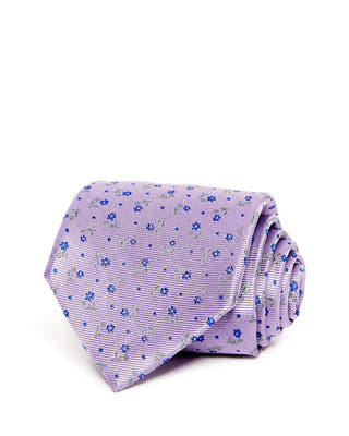 The Men's Store Floral Dot Classic Tie Lavendar