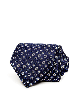 The Men's Store Floral Medallion Classic Tie Navy