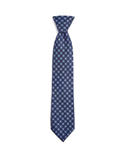 The Men's Store Florette Silk Classic Tie Navy/Blue thumbnail 2