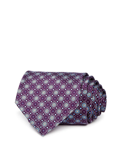 The Men's Store Florette Silk Classic Tie Purple
