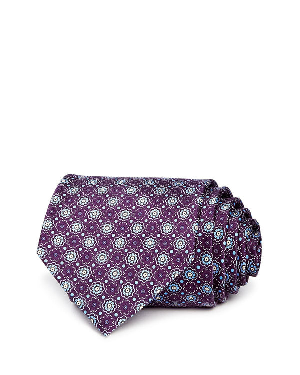 The Men's Store Florette Silk Classic Tie Purple