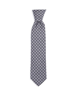 The Men's Store Florette Woven Silk Classic Tie Charcoal thumbnail 2