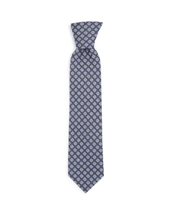 The Men's Store Florette Woven Silk Classic Tie Navy thumbnail 2
