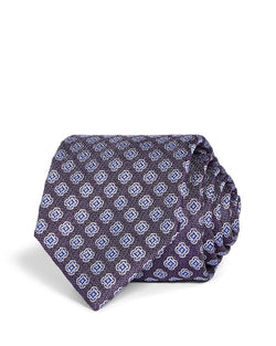The Men's Store Florette Woven Silk Classic Tie Purple thumbnail 1