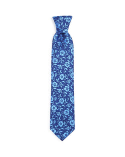 The Men's Store Flower Stem Silk Classic Tie Blue thumbnail 2