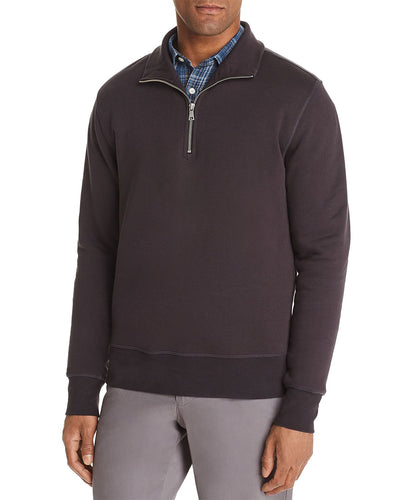 The Men's Store Half-zip Fleece Sweatshirt Gray