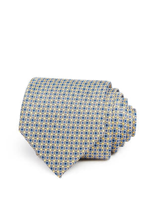 The Men's Store Micro Circle Floret Classic Tie Gold